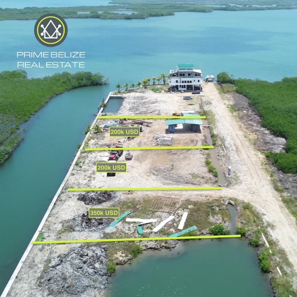 PL0238 – Canal-front land for sale on the Placencia Peninsula, Belize