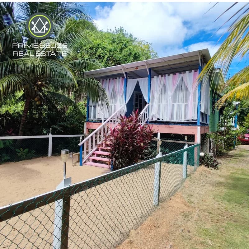 PH0071 – The Mural House – Prime Canal Front & Road Front Property in Placencia, Belize