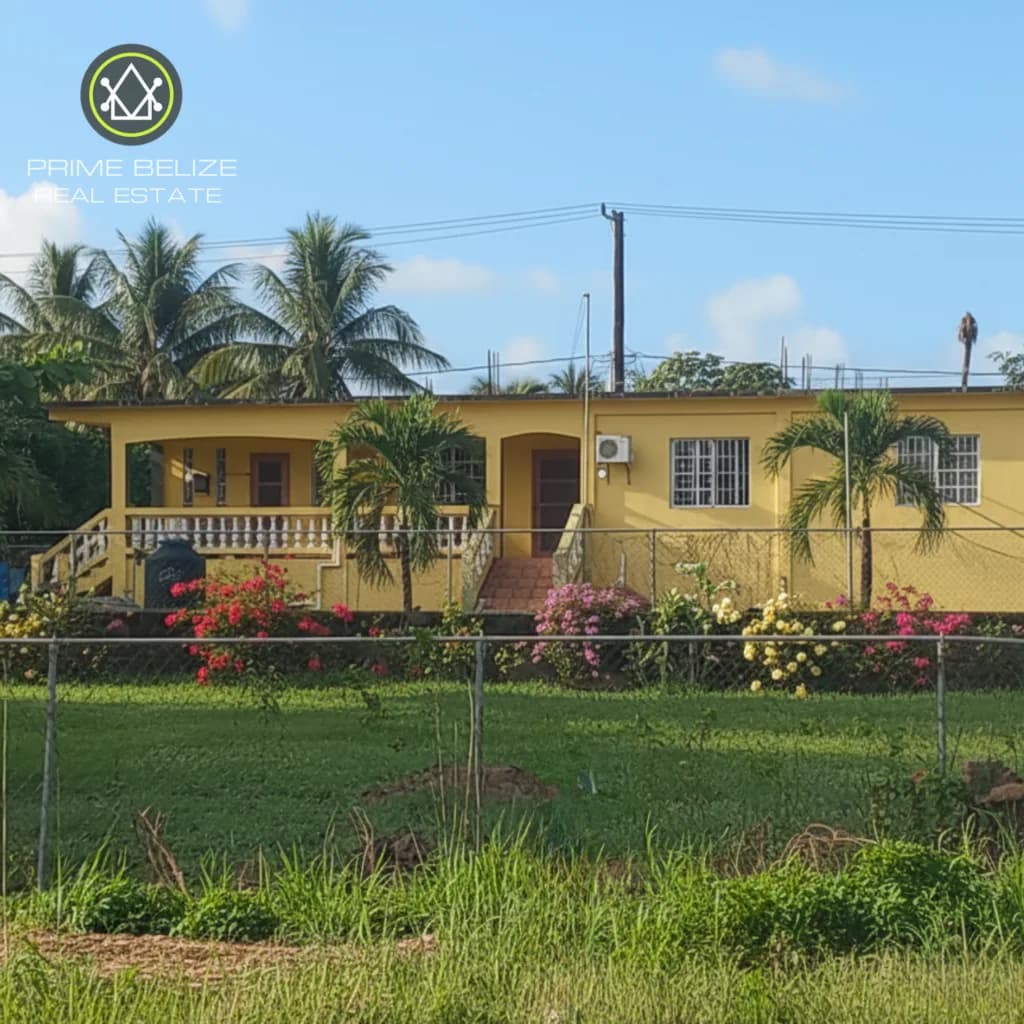 PH0054 – Beautiful Concrete House on Double lot in Hope Creek Village, Stann Creek