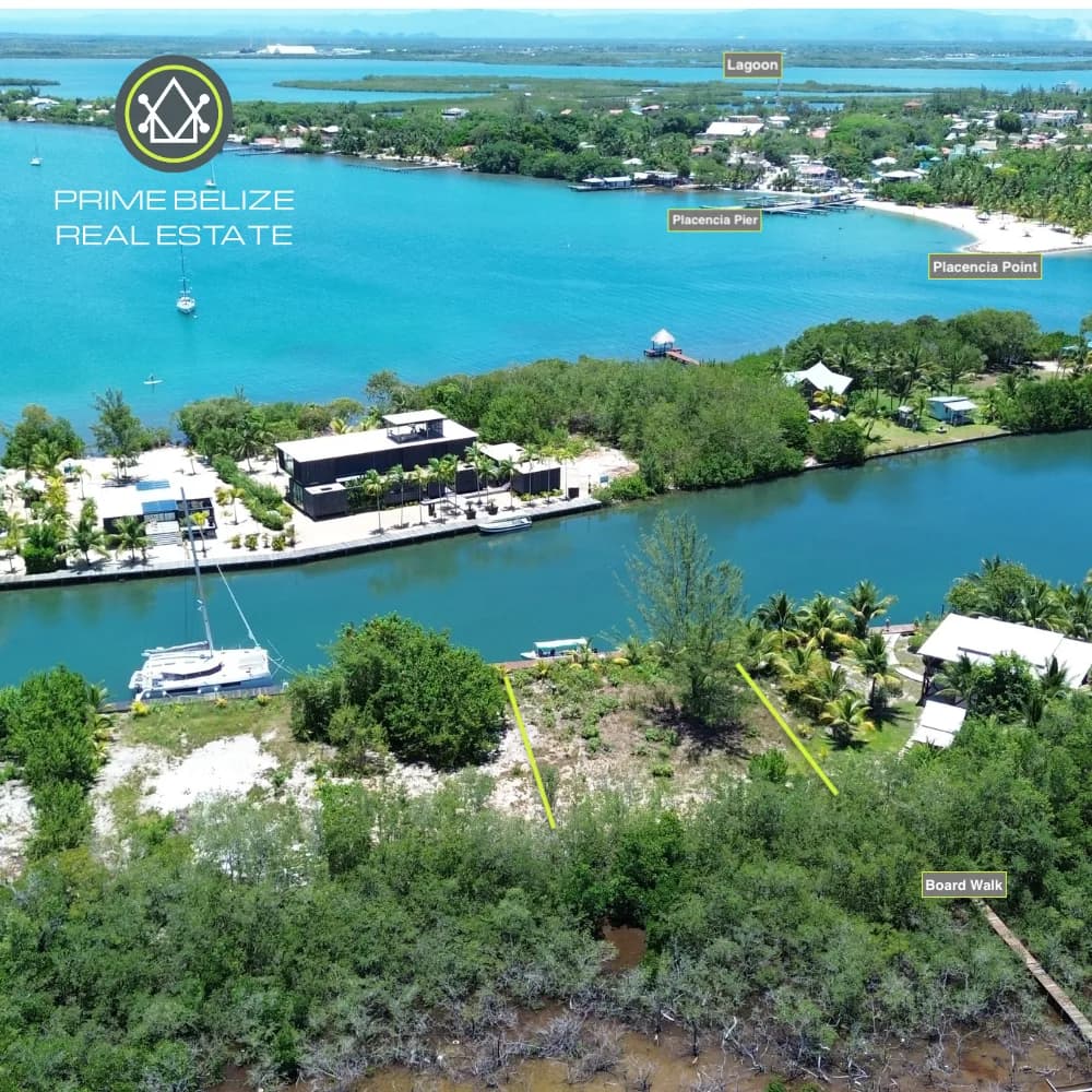 PL0221 – Placencia Caye Gem – Canal front Lot in a Coveted Location