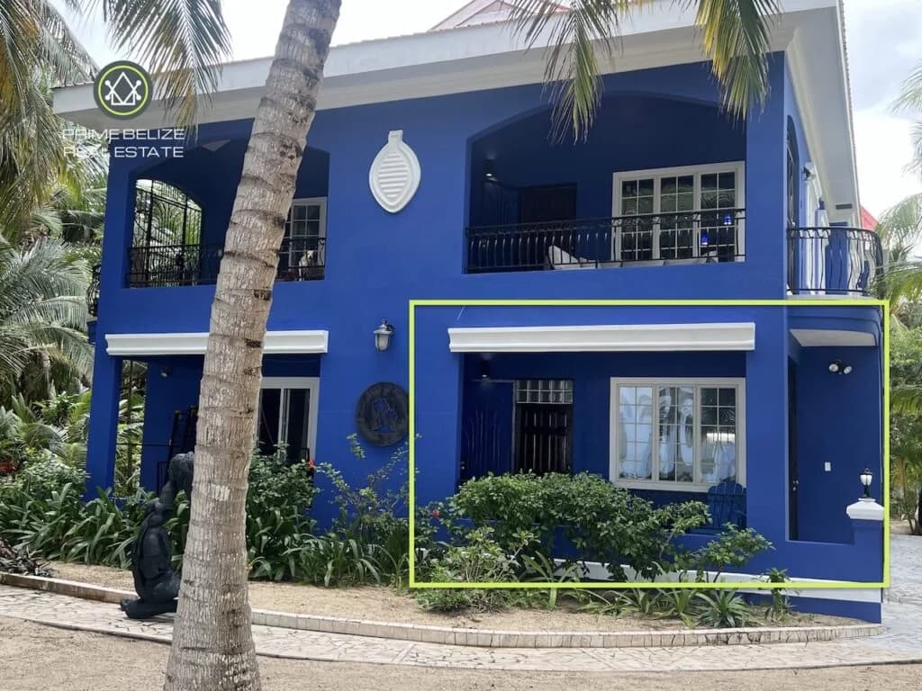 PC0018 – Beachfront condo–downtown Placencia Village – 2 bedroom – a location you can’t beat